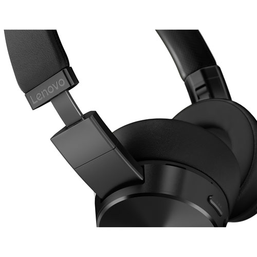 Casque d'écoute Bluetooth à suppression active du bruit Yoga de Lenovo - Noir