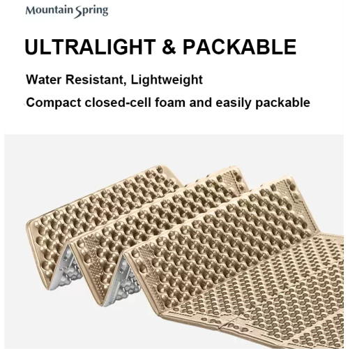 Mountain Spring Mummy M1A Folding Closed Cell Foam Sleeping Pad R1.9 | Hexagonal Design Moisture-Proof Ultra-Lightweight Foam Sleeping Mat for