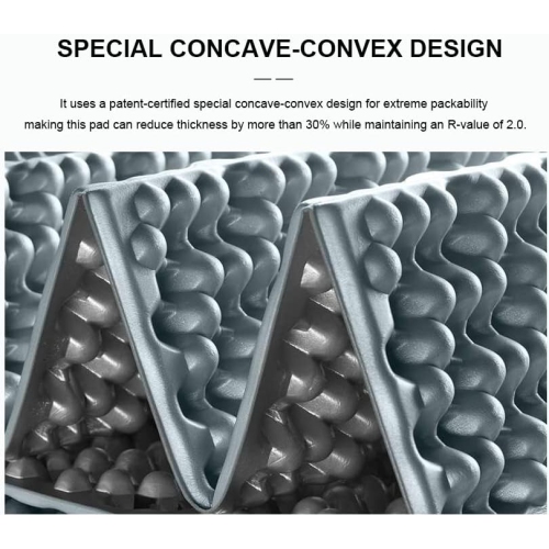 Mountain Spring Zebra Series High-Density Folding Closed Cell Foam Sleeping Pad R-2 | CONCAVE-Convex Design High Performance Moisture-Proof