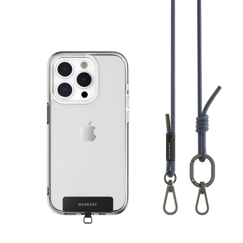 SwitchEasy MagEasy 6mm Strap + Strap Card with Adjustable Detachable Neckstrap and Phone Lanyard Compatible with All Smartphones such as Apple