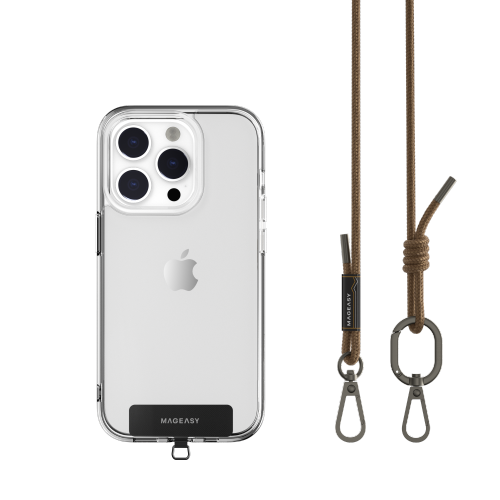 SwitchEasy MagEasy 6mm Strap + Strap Card with Adjustable Detachable Neckstrap and Phone Lanyard Compatible with All Smartphones such as Apple