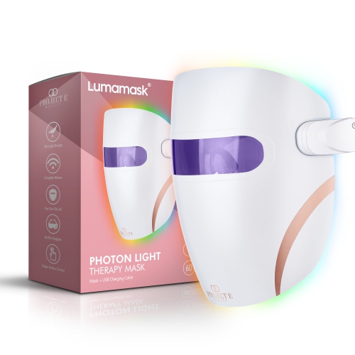 Project E Beauty Lumamask 7 | LED Light Therapy Face Mask | 7 LED Colors | with Red Light Therapy | Anti-Aging & Anti-Blemish