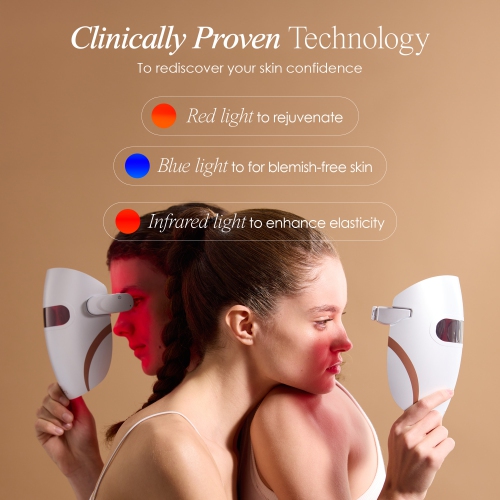 Project E Beauty Lumamask Pro | LED Light Therapy Face Mask | Infrared, Red & Blue Light Therapy | Anti-Wrinkle & Anti-Acne