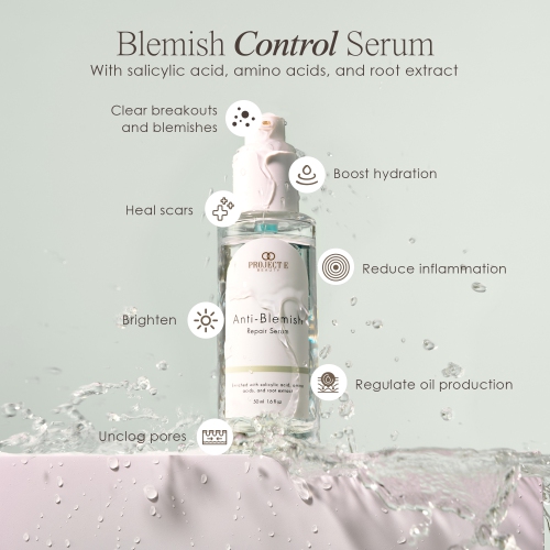 Project E Beauty Clear Care Anti-Acne Essence | Pimple & Spot Solution | Anti-Blemish | Unclog & Minimize Pores | 50ml
