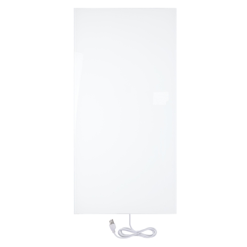 WarmlyYours Ember Glass Radiant Panel, Hardwired or Plug-in,White, 800W, 47" x 24"