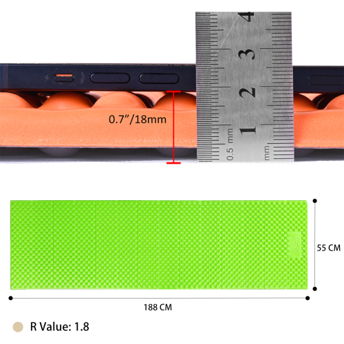 Mountain Spring Classic Folding Pad | Closed Cell Foam Sleeping Pad | R1.8 | Lightweight Sleeping Mat for Camping Hiking Backpacking