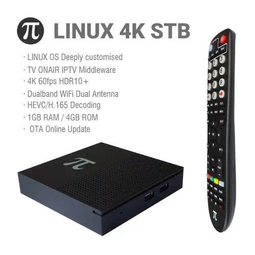 Linux 4K STB Ultimate 4K Dual band WIFI Quad-core 4K fast processor IPTV Set-Top like MAG Box menu with android apps