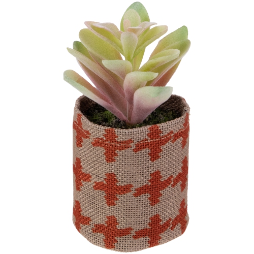 Artificial Pastel Succulent in Burlap Bag - 4.75"