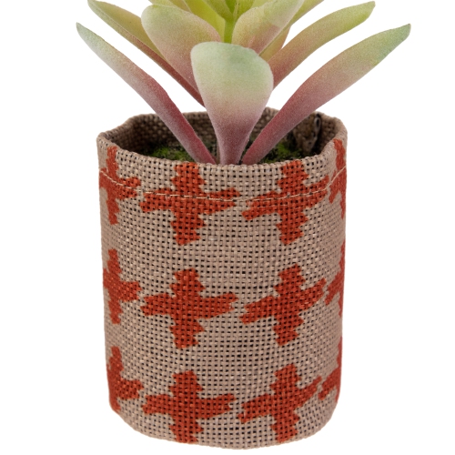 Artificial Pastel Succulent in Burlap Bag - 4.75"