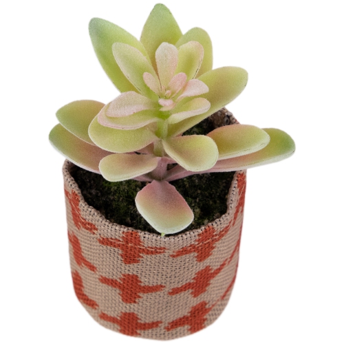 Artificial Pastel Succulent in Burlap Bag - 4.75"