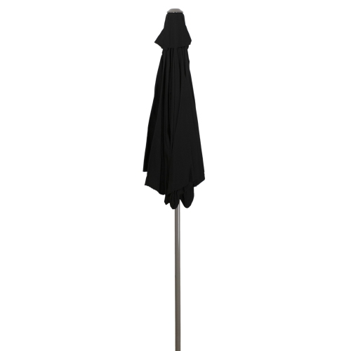 7,5ft parasol de patio extérieur avec manivelle, noir