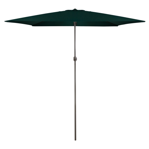 NORTHLIGHT  10Ft X 6.5Ft Outdoor Patio Market Umbrella With Hand Crank, Hunter In Green