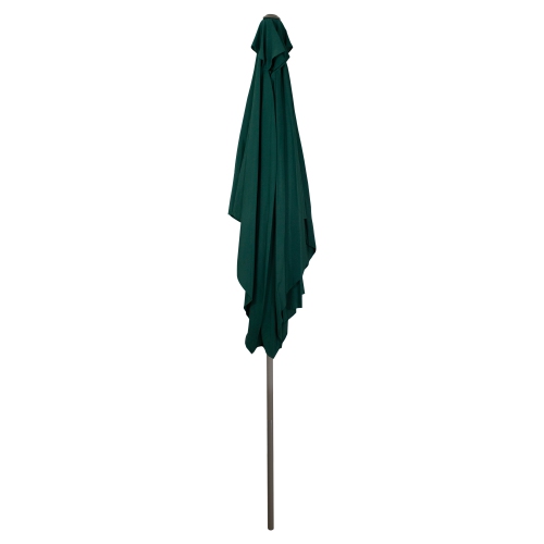 10ft x 6.5ft Outdoor Patio Market Umbrella with Hand Crank, Hunter Green