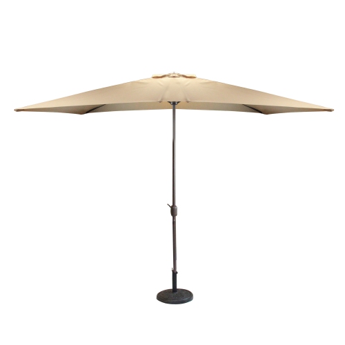 NORTHLIGHT  8.5' Outdoor Patio Market Umbrella With Hand Crank - Dark In Beige