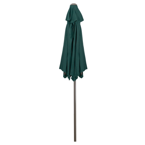 7,5ft parasol de patio extérieur avec manivelle, vert chasseur