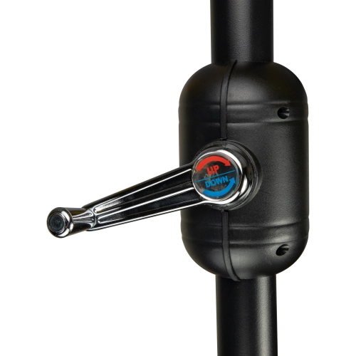 8.5ft Outdoor Patio Lotus Umbrella with Hand Crank, Black