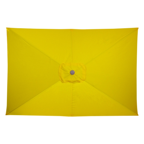 10ft x 6.5ft Outdoor Patio Market Umbrella with Hand Crank, Yellow