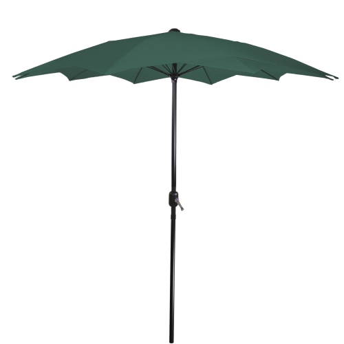 NORTHLIGHT  8.5Ft Outdoor Patio Lotus Umbrella With Hand Crank In Green