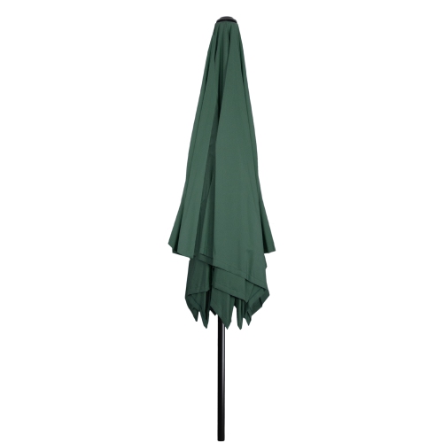 8.5ft Outdoor Patio Lotus Umbrella with Hand Crank, Green