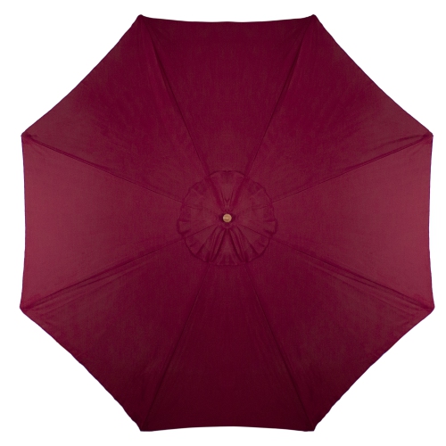 8.5ft Outdoor Patio Market Umbrella with Wooden Pole, Burgundy