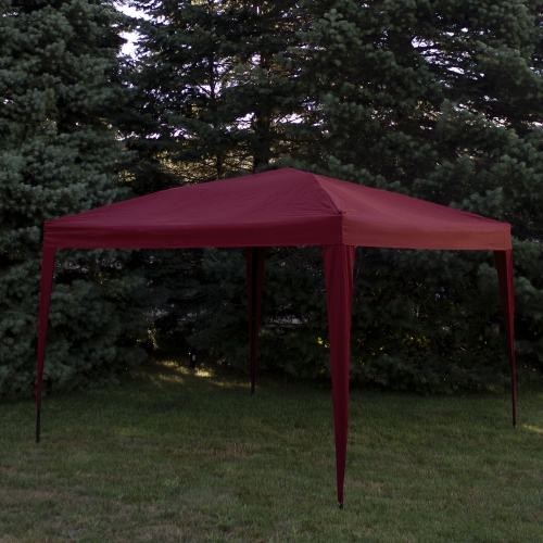 10' x 10' Burgundy Pop-Up Outdoor Canopy Gazebo