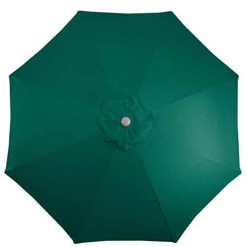 9ft Outdoor Patio Market Umbrella with Hand Crank and Tilt, Hunter Green