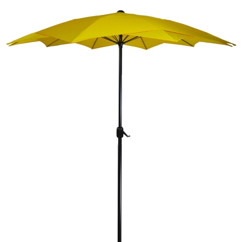 NORTHLIGHT  8.85Ft Outdoor Patio Lotus Umbrella With Hand Crank In Yellow