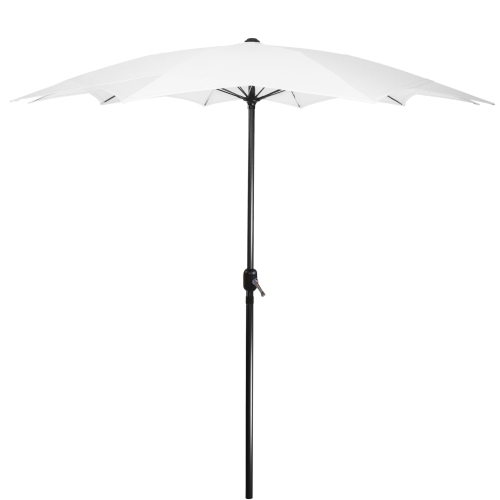 NORTHLIGHT  8.85Ft Outdoor Patio Lotus Umbrella With Hand Crank In White