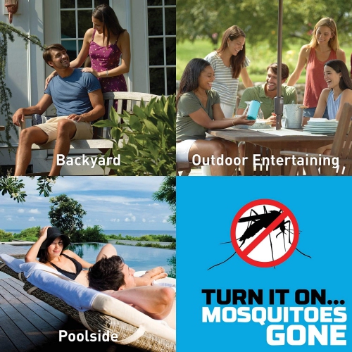 Thermacell Patio Shield Mosquito Repeller And Refill Bundle - DEET-Free & Scent-Free - Black