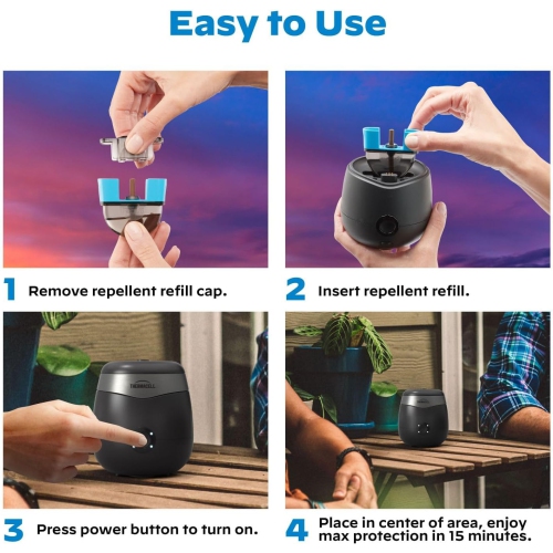 Thermacell Mosquito Repellent E-Series Rechargeable Repeller with 9H Battery Life