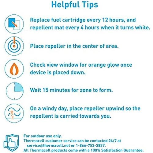 Thermacell Patio Shield Mosquito Repeller And Refill Bundle - DEET-Free & Scent-Free - Glacial Blue