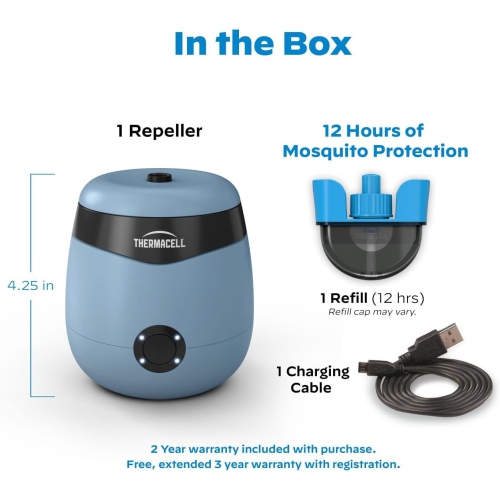 Thermacell Mosquito Repellent E-Series Rechargeable Repeller with 5.5 Hour Battery Life