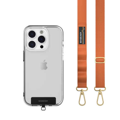 SwitchEasy MagEasy 20mm Strap + Strap Card with Adjustable Detachable Neckstrap and Phone Lanyard Compatible with All Smartphones such as Apple