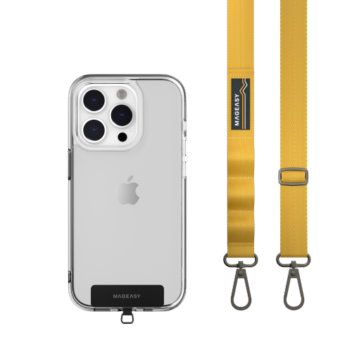 SwitchEasy MagEasy 20mm Strap + Strap Card with Adjustable Detachable Neckstrap and Phone Lanyard Compatible with All Smartphones such as Apple