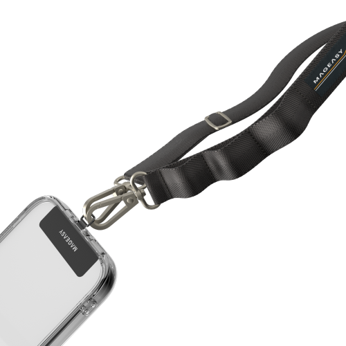 SwitchEasy MagEasy 20mm Strap + Strap Card with Adjustable Detachable Neckstrap and Phone Lanyard Compatible with All Smartphones such as Apple