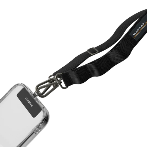MAGEASY  Adjustable Strap Nan Plastic Fitted Hard Shell Case – In Black