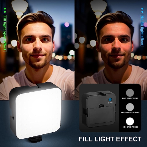 Appareil photo numérique 4K NBD pour photographie 48MP pour blogues vidéo YouTube avec microphone, Wi-Fi, filtre 3 couleurs et poignée de trépied,