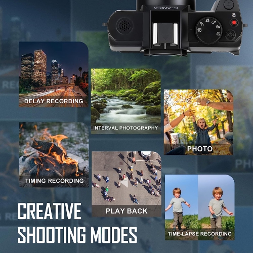 NBD 4K Digital Cameras for Photography, 48MP Vlogging Camera for YouTube with Microphone & Tripod Grip, Video Camera with Wide-Angle&Macro Lens,