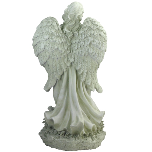 24.5" Light Olive Green Praying Angel Decorative Outdoor Garden Statue