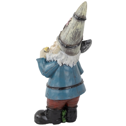 Gnome with Shovel Outdoor Garden Statue - 15.25"