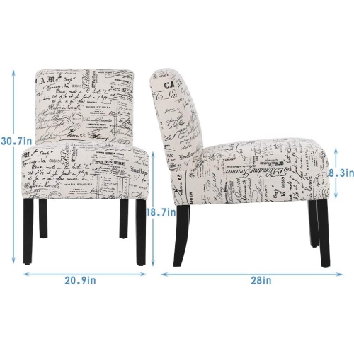 Chair dining room chair living room armchair modern chair modern fabric living room chair 2-piece solid wood leg home furniture, white