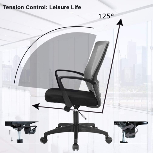 BestOffice Mesh Computer Rolling Swivel Modern Executive Chair Adjustable Stool Back Support for Adult