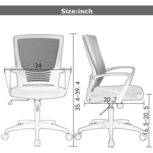 Mesh Computer Rolling Swivel Modern Executive Chair Adjustable Stool Back Support for Adult