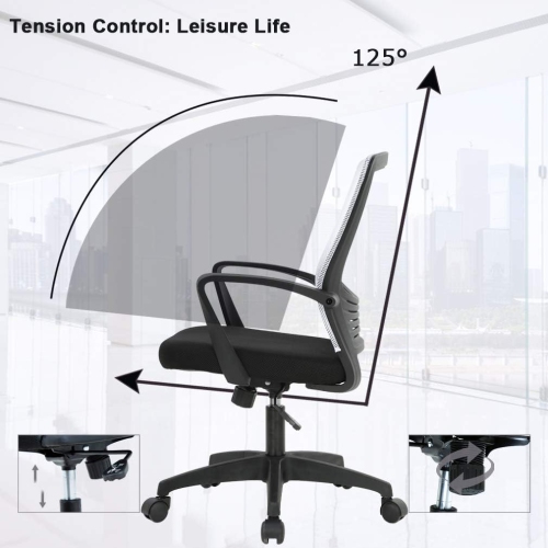 BestOffice Mesh Computer Rolling Swivel Modern Executive Chair Adjustable Stool Back Support for Adult