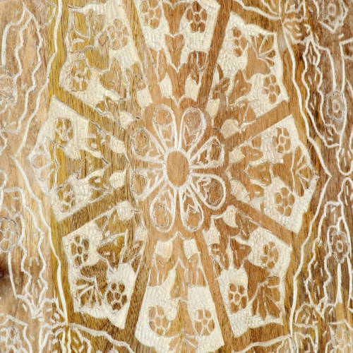 vidaXL Hand-Carved Wall Panels 2 pcs Solid Mango Wood 40x40x1.5 cm