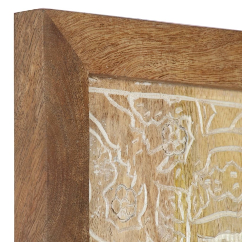 vidaXL Hand-Carved Wall Panels 2 pcs Solid Mango Wood 40x40x1.5 cm