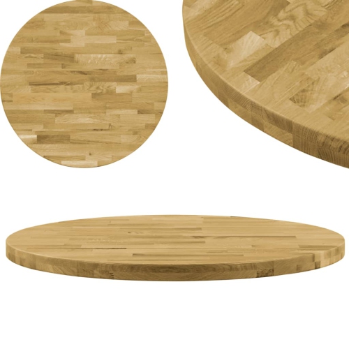 VIDAXL  Table Top Solid Oak Wood Round 44 MM 400 Mm