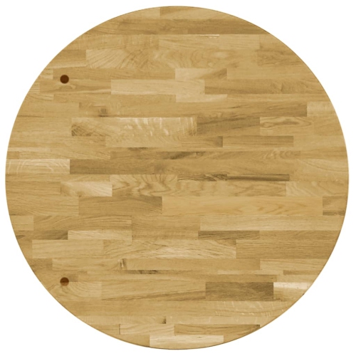 vidaXL Table Top Solid Oak Wood Round 44 mm 400 mm