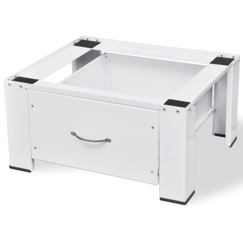 VIDAXL  Pedestal for Washing Machine With Drawer In White