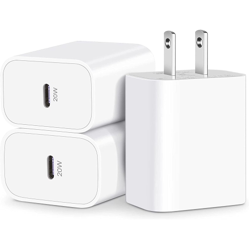 3-Pack USB C Charger Block - [Apple Certified] - 20W USB-C Power Adapter Wall Charger Plug - Fast Charging
